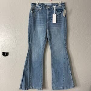 Forever 21 Indigo Rein High Rise Denim Bootcut Flare Pants, 30x32 1/